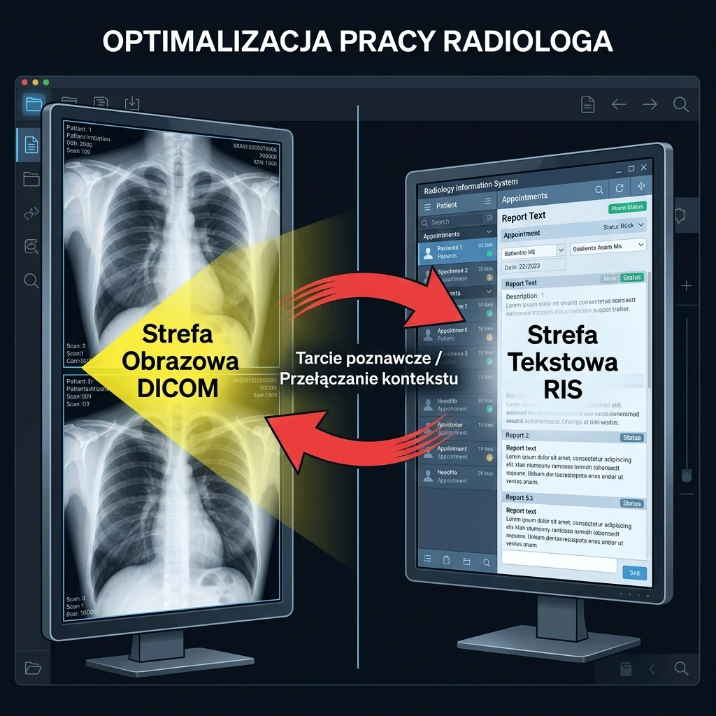 Tarcie poznawcze i przełączanie wzroku na stanowisku radiologa